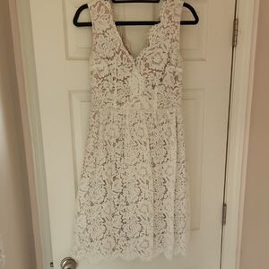 Elegant White Lace Dress